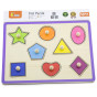 VIGA Wooden Colorful Puzzle with Pins Shapes
