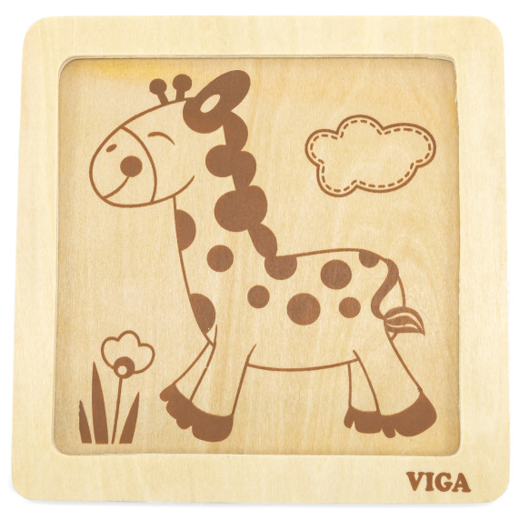 VIGA Handy Wooden Giraffe Puzzle