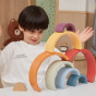 VIGA PolarB Wooden Rainbow Puzzle Creative Montessori Blocks