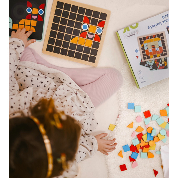 TOOKY TOY Wooden Mosaic Montessori Puzzle