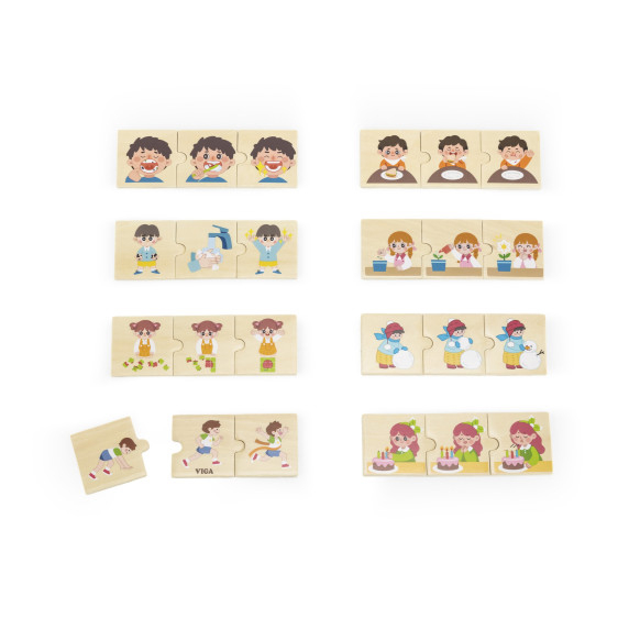 VIGA Wooden Puzzle Matching Activities for Kids