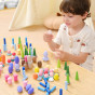 VIGA Wooden Educational Blocks Montesori Puzzle 141 pcs.