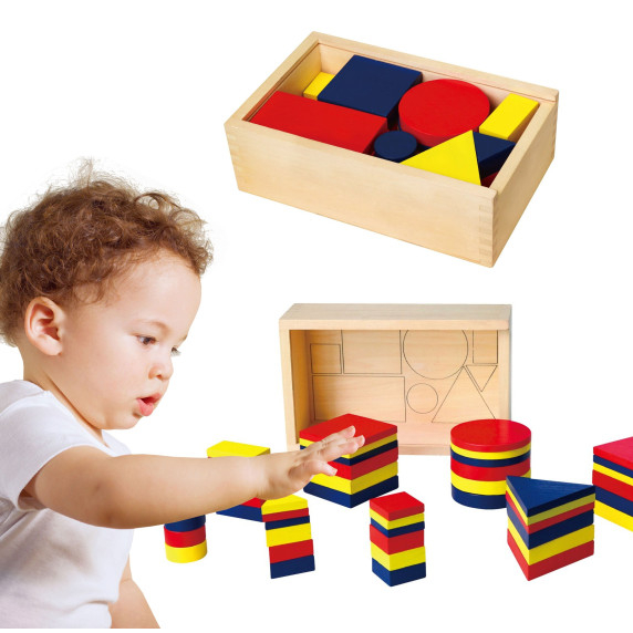 Wooden Dienes Blocks Geometric Figures Viga Toys Montessori