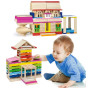 VIGA Wooden Building Blocks Buildings