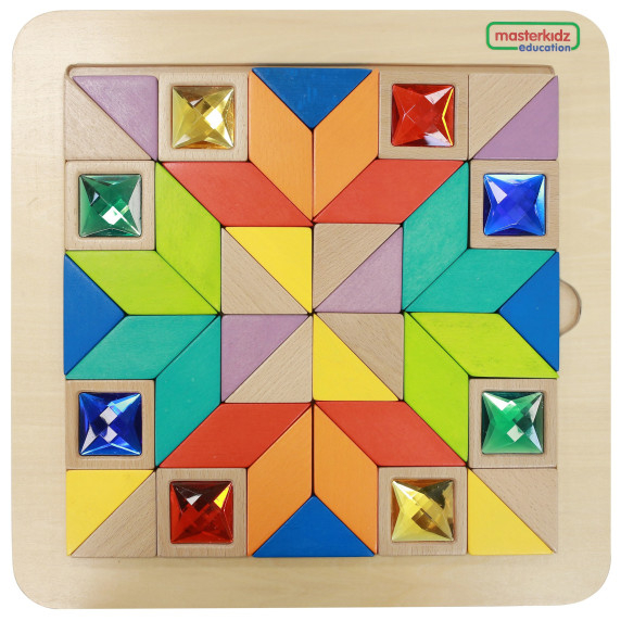 MASTERKIDZ Montessori Tangram Color and Shape Learning Mosaic Puzzle