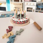 TOOKY TOY Wooden Birthday Cake with Turnip Candles