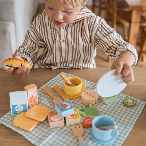 TOOKY TOY Picnic Set Food Cutter with Velcro Breakfast Set