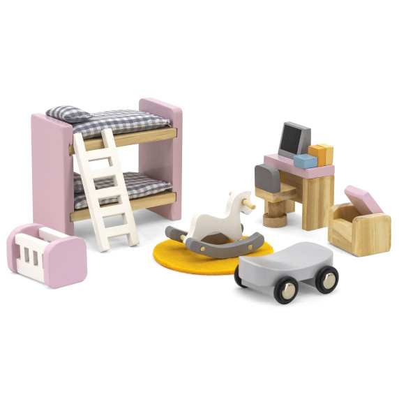 VIGA PolarB Dollhouse Furniture Set for Children's Room