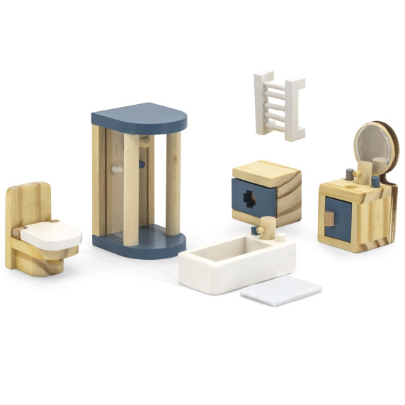 VIGA PolarB Dollhouse Bathroom Furniture Set