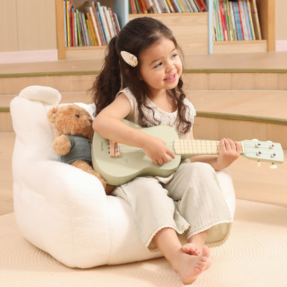 Viga Wooden Ukulele Guitar for Kids Green with Musical Notes