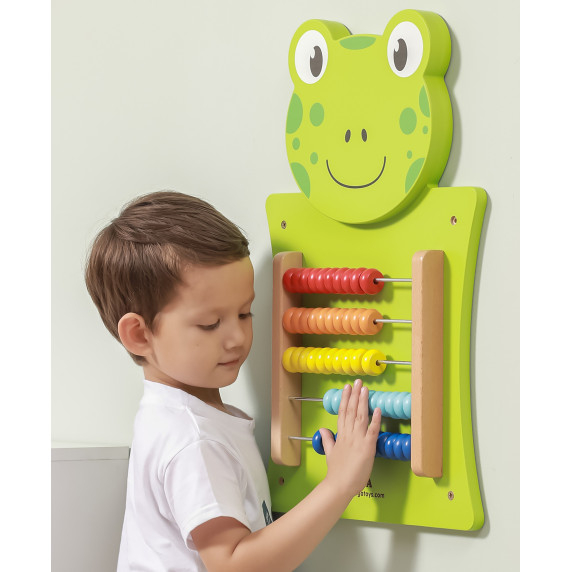 VIGA Wooden Manipulative Board Abacus Frog FSC Montessori Certificate