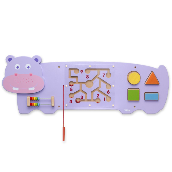 VIGA Hippopotamus Manipulative Sensory Board FSC Montessori Certificate