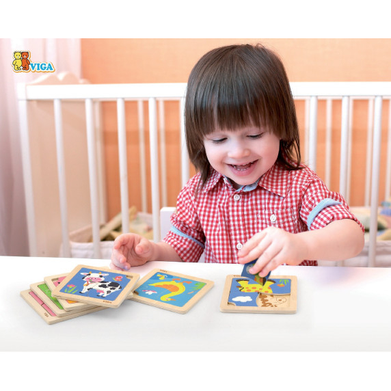 VIGA Handy Wooden Cow Puzzle