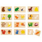 VIGA Wooden Puzzle Feed the Animal What Animals Eat Puzzle