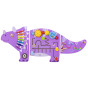 VIGA Wooden Sensory-Manipulation Board EDU Triceratops