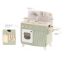 VIGA PolarB Large Wooden Kitchen with Folding Countertop + Curtain Cabinet