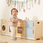 VIGA PolarB Wooden Kitchen Set XL Washing Machine Stove Dishwasher