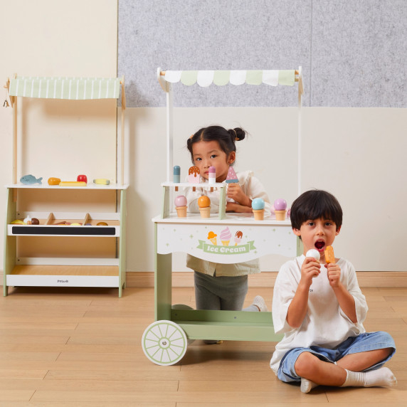 VIGA PolarB Wooden Ice Cream Stand Mobile Ice Cream Parlor