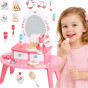 TOOKY TOY Pink Wooden Makeup Dressing Table with Mirror