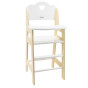 VIGA PolarB White Wooden Feeding Chair for Dolls