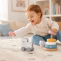 VIGA PolarB Polar Bear Set Wooden Pyramid + Polar Bear to Pull
