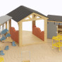 CLASSIC WORLD EDU Large Wooden House Gazebo Playground
