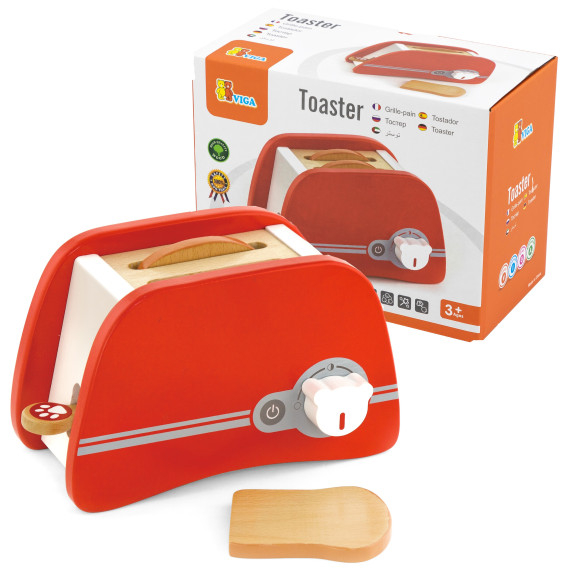 VIGA Wooden Kitchen Toaster For Children Household Appliances FSC Certificate