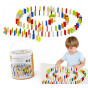 Viga Wooden Blocks Set Domino Farm Game 116 Pieces