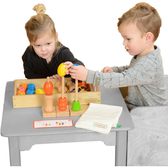 MASTERKIDZ Large Wooden Montessori Lace Threader