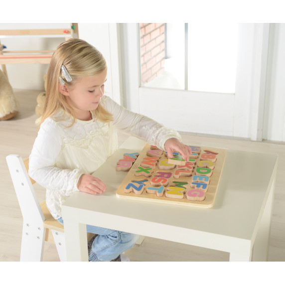 MASTERKIDZ Wooden Educational Board Alphabet Capital Letters Montessori