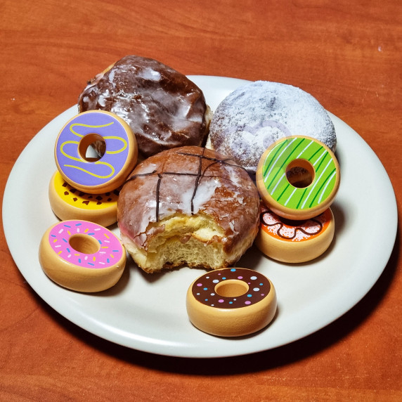 VIGA Wooden Donuts 6 pcs