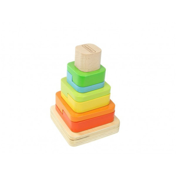 MASTERKIDZ Wooden Montessori Pyramid Sorter Puzzle
