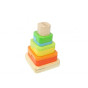 MASTERKIDZ Wooden Montessori Pyramid Sorter Puzzle