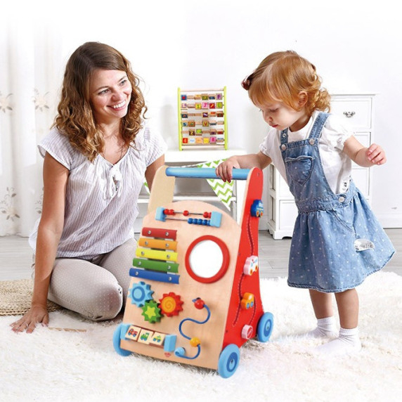 TOOKY TOY Multifunctional Walker Pusher Educational Panel For Children