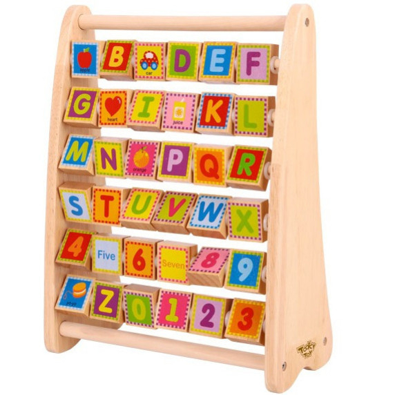 TOOKY TOY Alphabet Learning Letters Numbers Words ABACUS