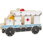 CLASSIC WORLD EDU Huge Wooden Construction Blocks Set Vehicles Ambulance 124 pcs.