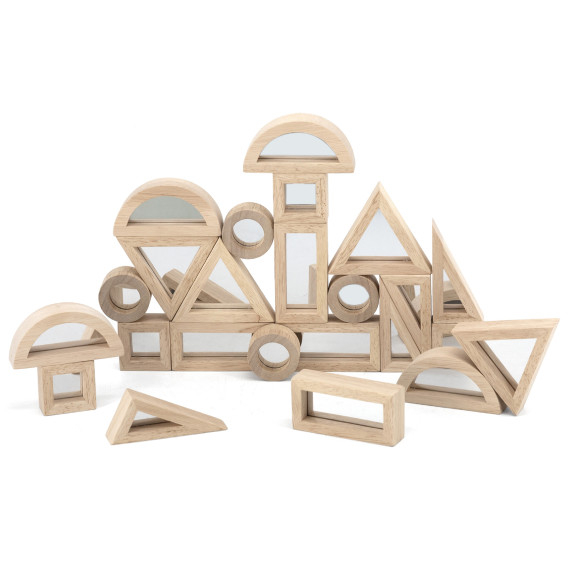 VIGA Wooden Mirror Blocks puzzle 24 pieces