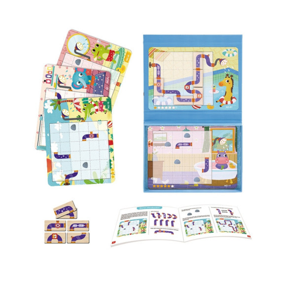 TOOKY TOY Logic Game Magnetic Board Puzzle for Children 40 pcs.