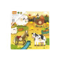 VIGA Wooden Puzzle with Pins Farm 12m+