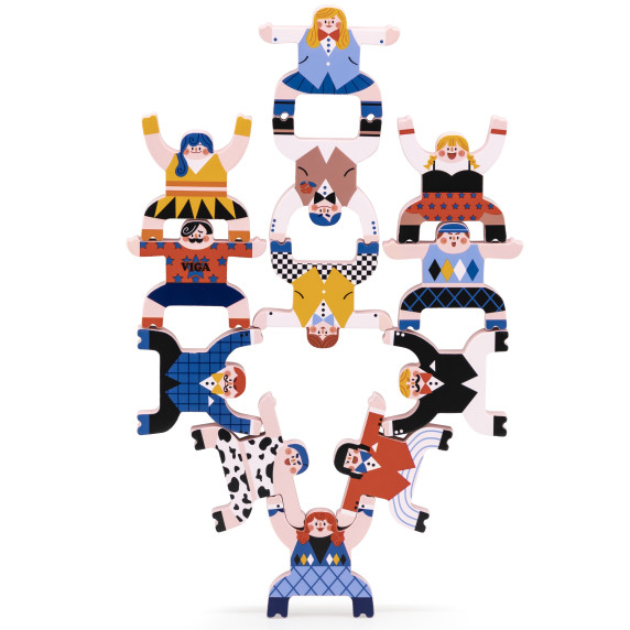VIGA Arcade Game Balancing Circus Figures Puzzle 12 pieces