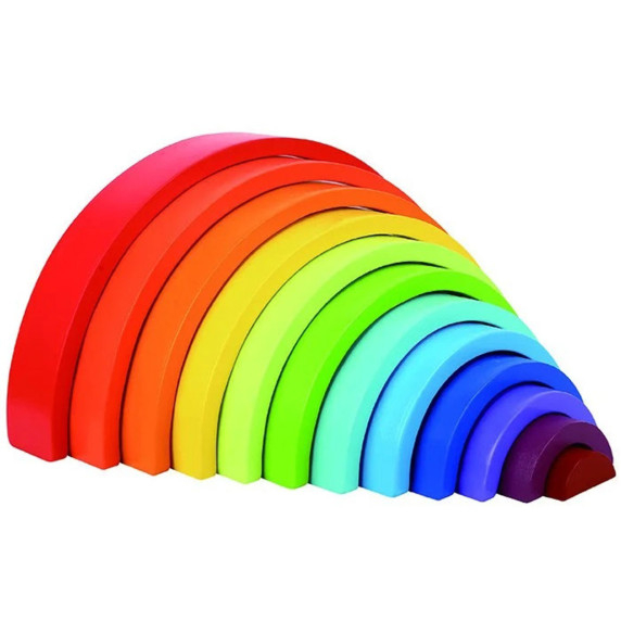 TOOKY TOY Wooden Puzzle Montessori Rainbow