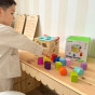 TOOKY TOY Wooden Sorter Colored Cube with Colored Patterns 13 pcs.