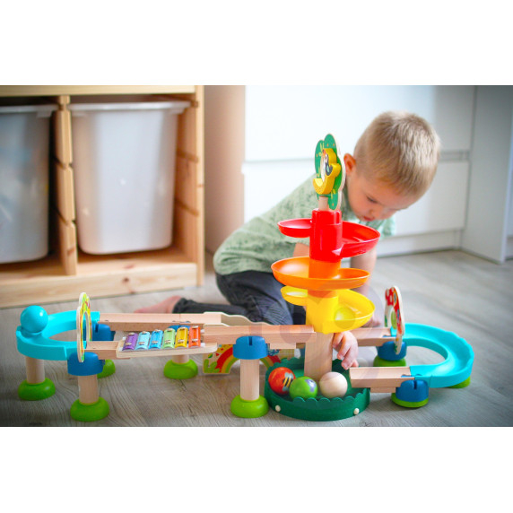 Tooky Toy Wooden Musical Ball Track 44 pcs.