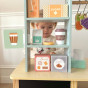 TOOKY TOY Grocery Store Stall Wooden Oven Scale Card Reader