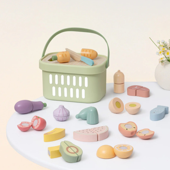 TOOKY TOY Wooden Food Vegetables Fruit Set