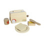 MASTERKIDZ Wooden Toaster + Butter Slice Knife Plate Jam