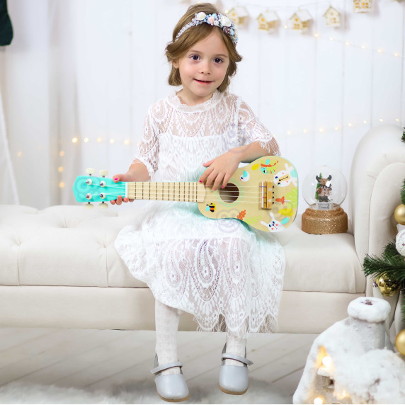 TOOKY TOY Wooden Ukulele Guitar for Children 3+