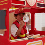 VIGA Firefighter Set: Costume, Helmet, Walkie-talkies, 2pcs Accessories, Megaphone, Flashlight