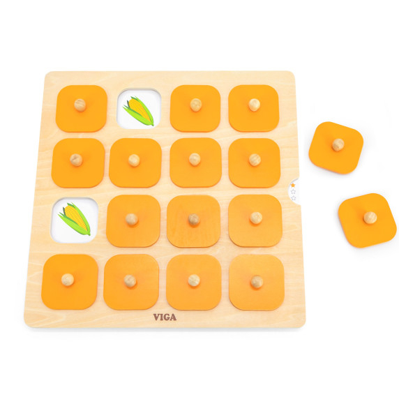 VIGA Memory Guess the Pictures Memory Game 10 Montessori Cards