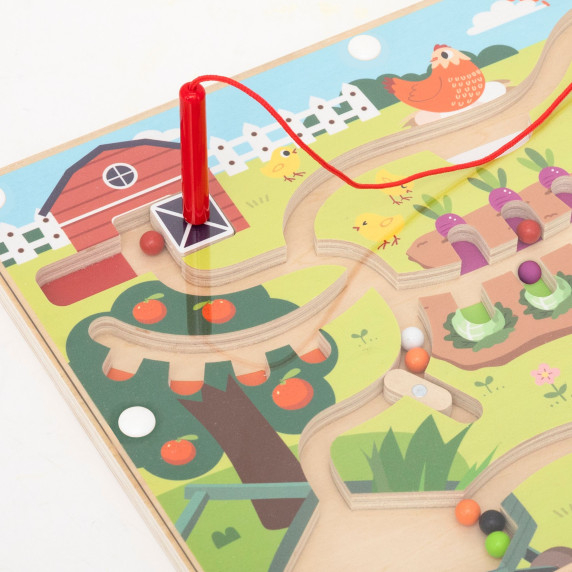 VIGA Wooden Magnetic Maze – A Day at the Farm